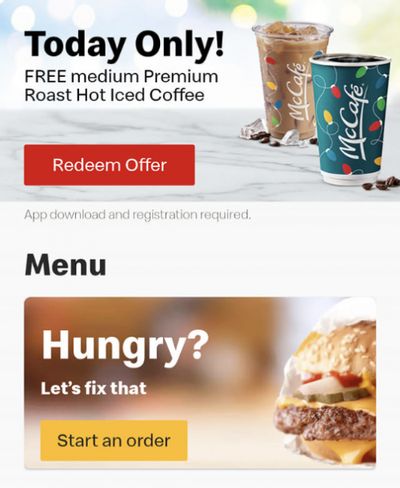 McDonald’s Canada: Get A Free Medium Premium Roast Coffee Today Only