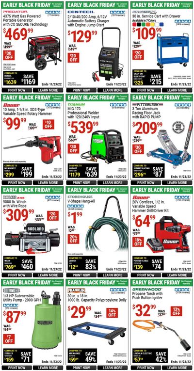 Harbor Freight Weekly Ad Flyer Specials November 7 to November 23, 2022