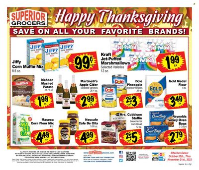 Superior Grocers (CA) Weekly Ad Flyer Specials October 25 to November 21, 2022