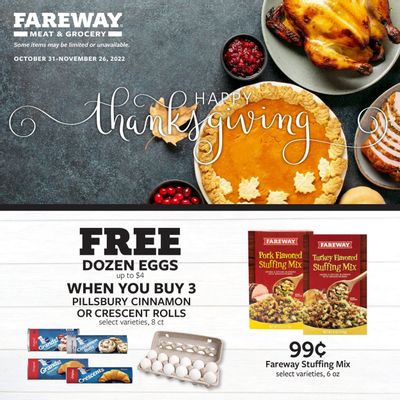 Fareway (IA) Weekly Ad Flyer Specials October 31 to November 26, 2022