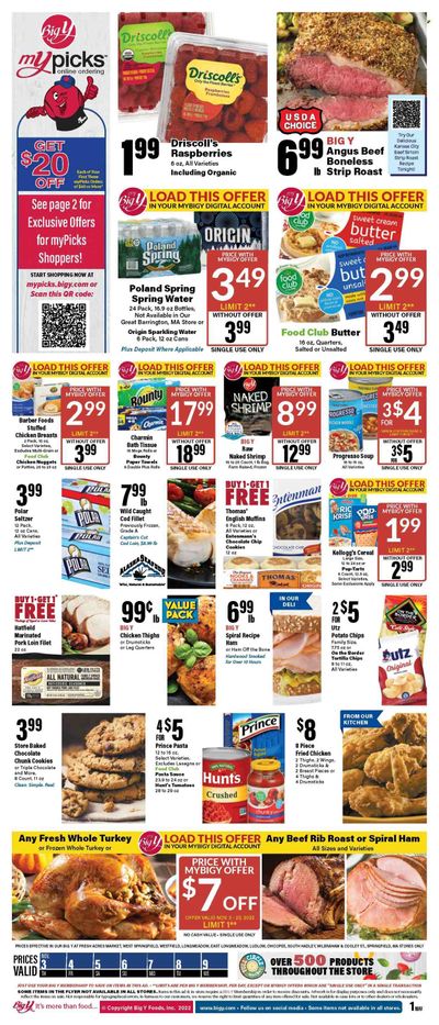 Big Y (MA) Weekly Ad Flyer Specials November 3 to November 9, 2022