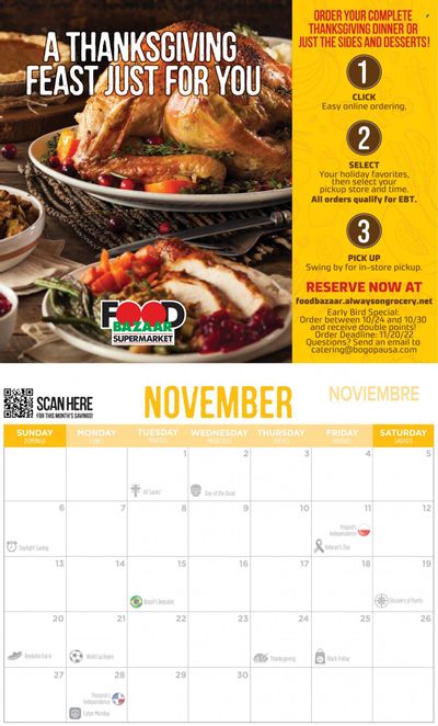 Food Bazaar (CT, NJ, NY) Weekly Ad Flyer Specials November 1 to November 30, 2022