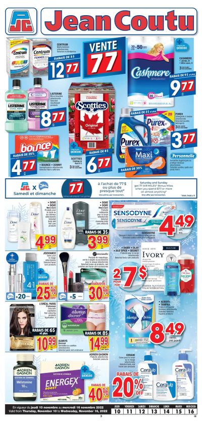 Jean Coutu (QC) Flyer November 10 to 16