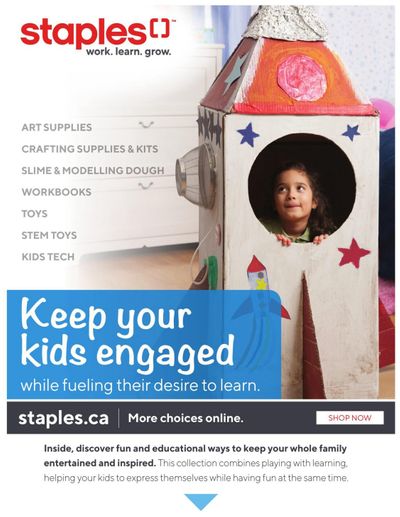 Staples Keep Your Kids Engaged Flyer April 15 to 21