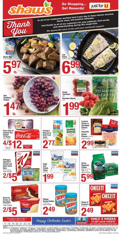 Shaw’s Weekly Ad & Flyer April 17 to 23