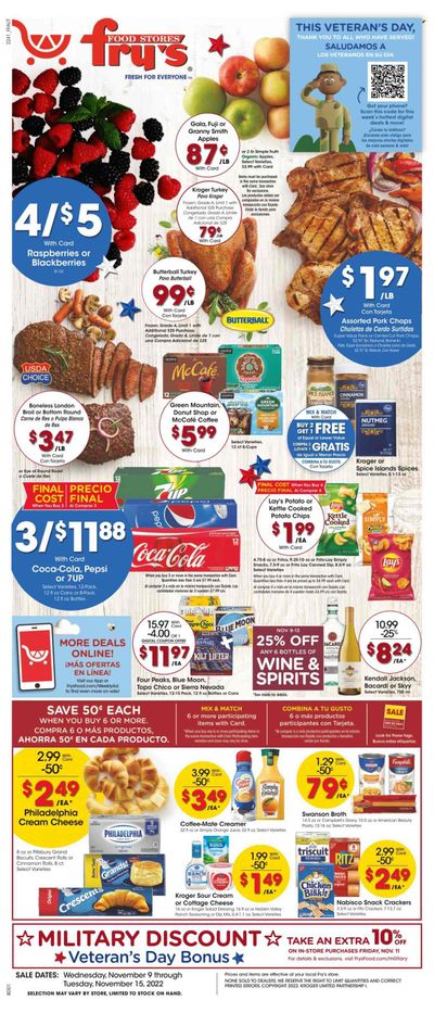 Fry’s (AZ) Weekly Ad Flyer Specials November 9 to November 15, 2022