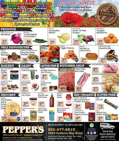 Pepper's Foods Flyer November 8 to 14