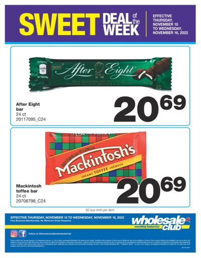 Wholesale Club Sweet Deal of the Week Flyer November 10 to 16