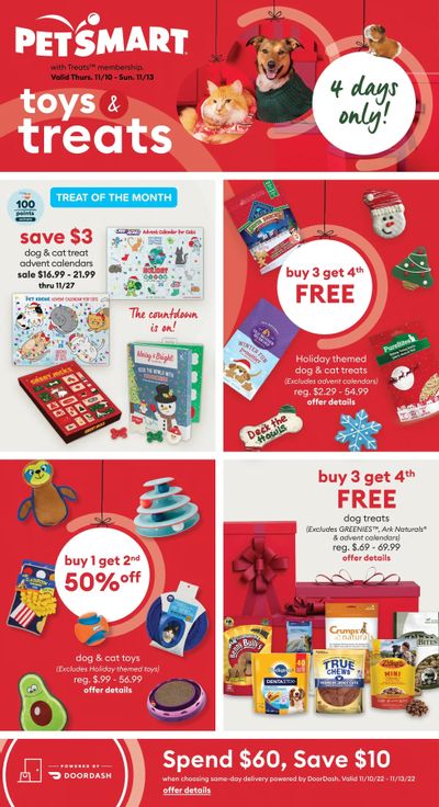 PetSmart 4-Days Sale Flyer November 10 to 13