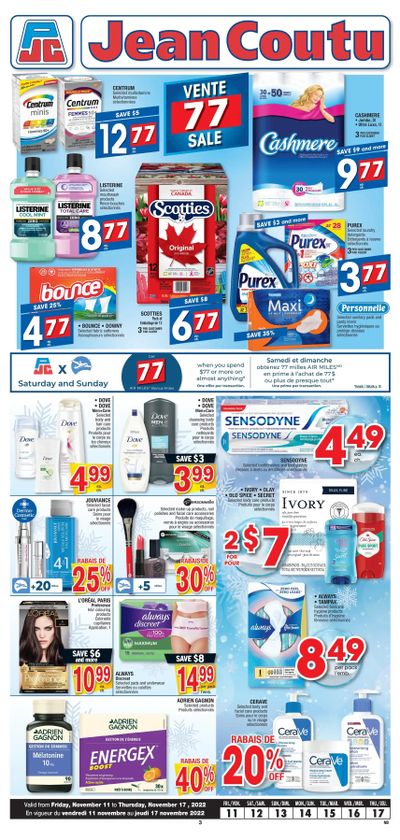 Jean Coutu (NB) Flyer November 11 to 17