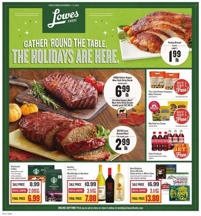 Lowes Foods (NC, SC) Weekly Ad Flyer Specials November 2 to November 8, 2022