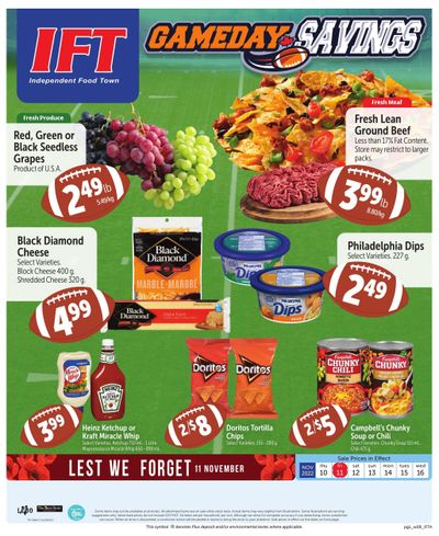 IFT Independent Food Town Flyer November 10 to 16