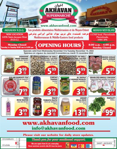Akhavan Supermarche Flyer November 9 to 15