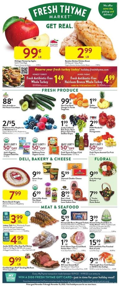 Fresh Thyme Weekly Ad Flyer Specials November 9 to November 15, 2022