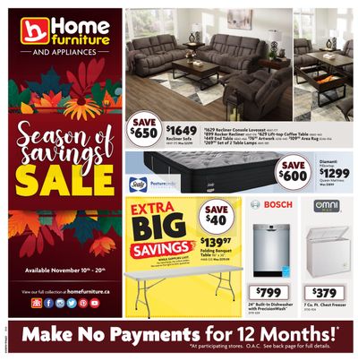 Home Furniture (West) Flyer November 10 to 20