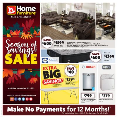 Home Furniture (Atlantic) Flyer November 10 to 20
