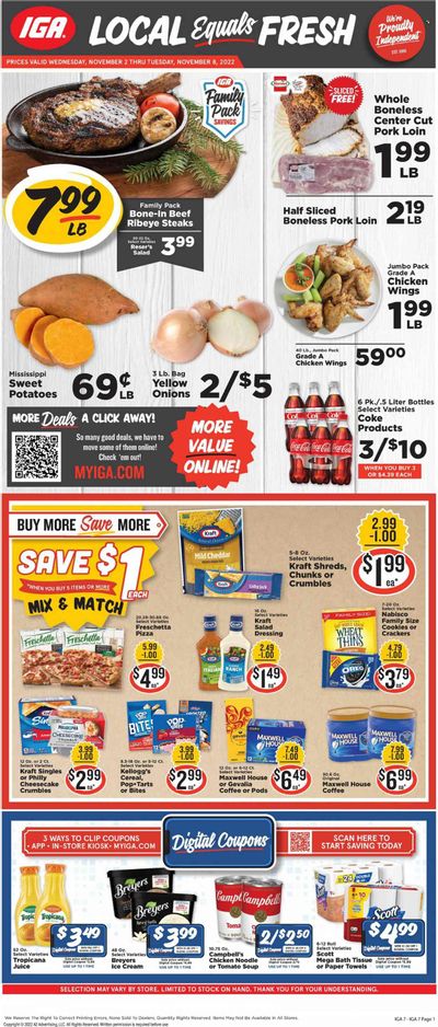 IGA (VA) Weekly Ad Flyer Specials November 2 to November 8, 2022
