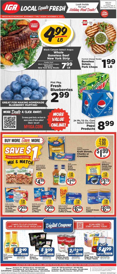 IGA (IN) Weekly Ad Flyer Specials November 2 to November 8, 2022