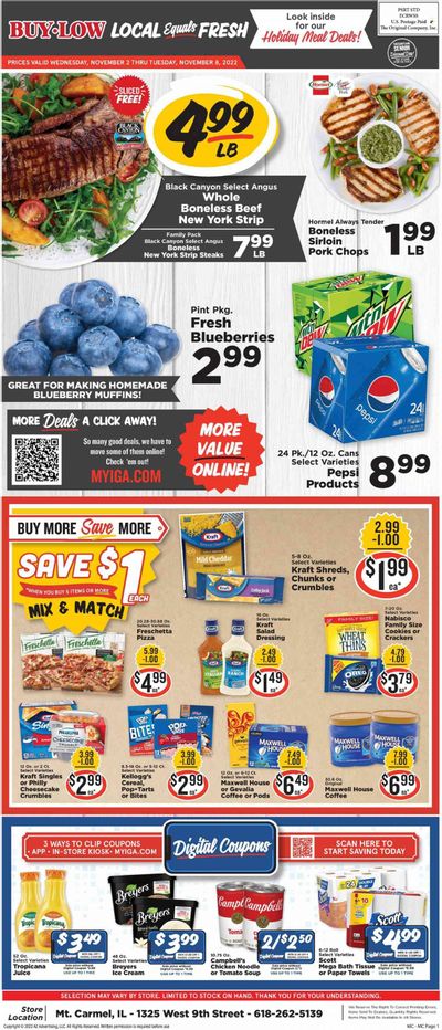 IGA (IL) Weekly Ad Flyer Specials November 2 to November 8, 2022