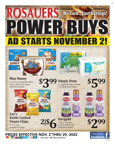 Rosauers (ID, MT, OR, WA) Weekly Ad Flyer Specials November 2 to November 29, 2022