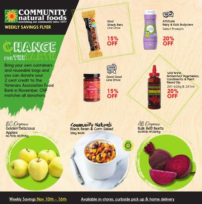 Community Natural Foods Flyer November 10 to 16
