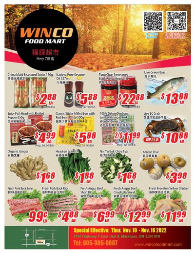 WinCo Food Mart (HWY 7) Flyer November 10 to 16