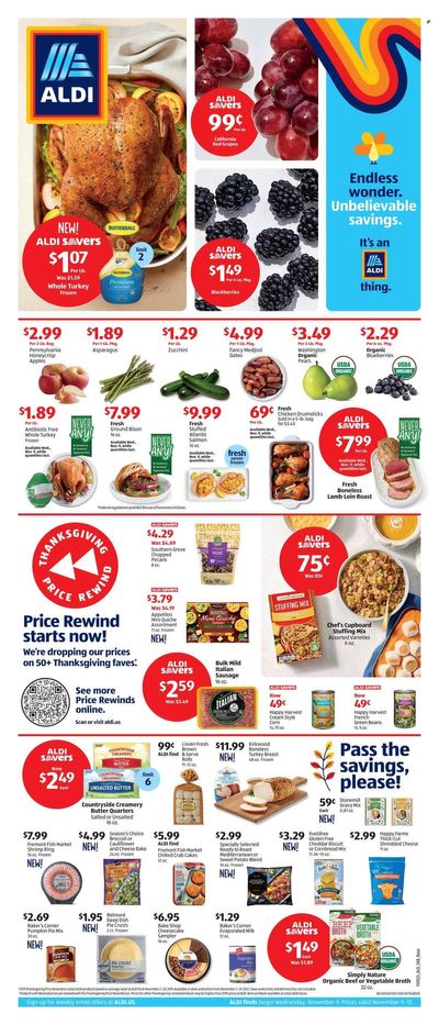 ALDI Weekly Ad Flyer Specials November 9 to November 15, 2022