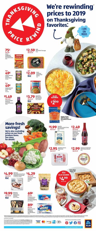 ALDI Weekly Ad Flyer Specials November 9 to November 29, 2022