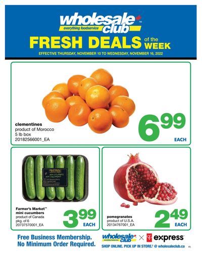 Wholesale Club (Atlantic) Fresh Deals of the Week Flyer November 10 to 16