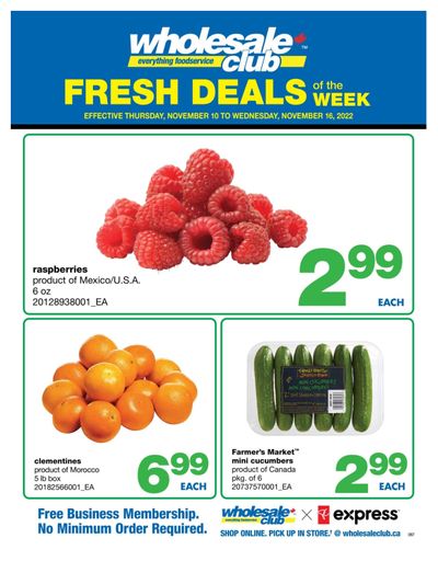 Wholesale Club (ON) Fresh Deals of the Week Flyer November 10 to 16