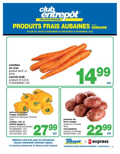 Wholesale Club (QC) Fresh Deals of the Week Flyer November 10 to 16