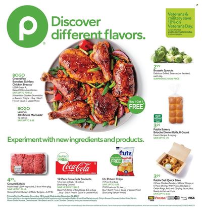 Publix (AL, FL, GA, NC, SC, TN) Weekly Ad Flyer Specials November 10 to November 16, 2022