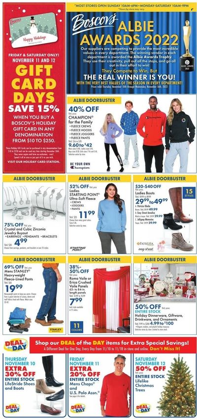 Boscov's (CT, DE, MD, NJ, NY, PA) Weekly Ad Flyer Specials November 10 to November 16, 2022