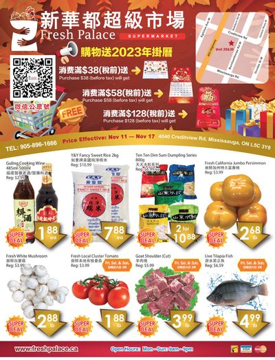 Fresh Palace Supermarket Flyer November 11 to 17