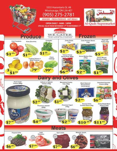 Al-Quds Supermarket Flyer November 11 to 17