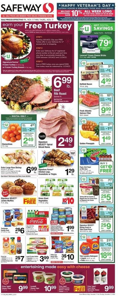 Safeway (MD, VA) Weekly Ad Flyer Specials November 11 to November 17, 2022