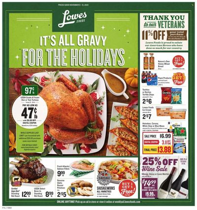 Lowes Foods (NC, SC) Weekly Ad Flyer Specials November 9 to November 15, 2022