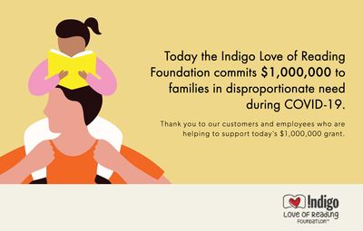 Indigo Canada Committing $1 Million in Books & Education Resources