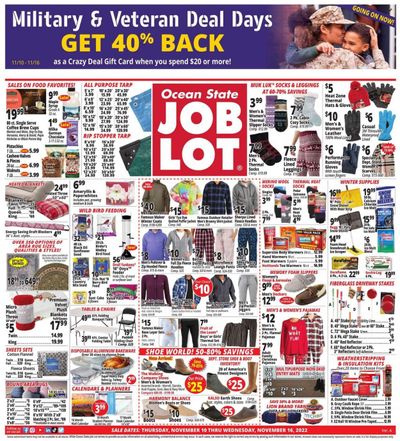 Ocean State Job Lot (CT, MA, ME, NH, NJ, NY, RI, VT) Weekly Ad Flyer Specials November 10 to November 16, 2022
