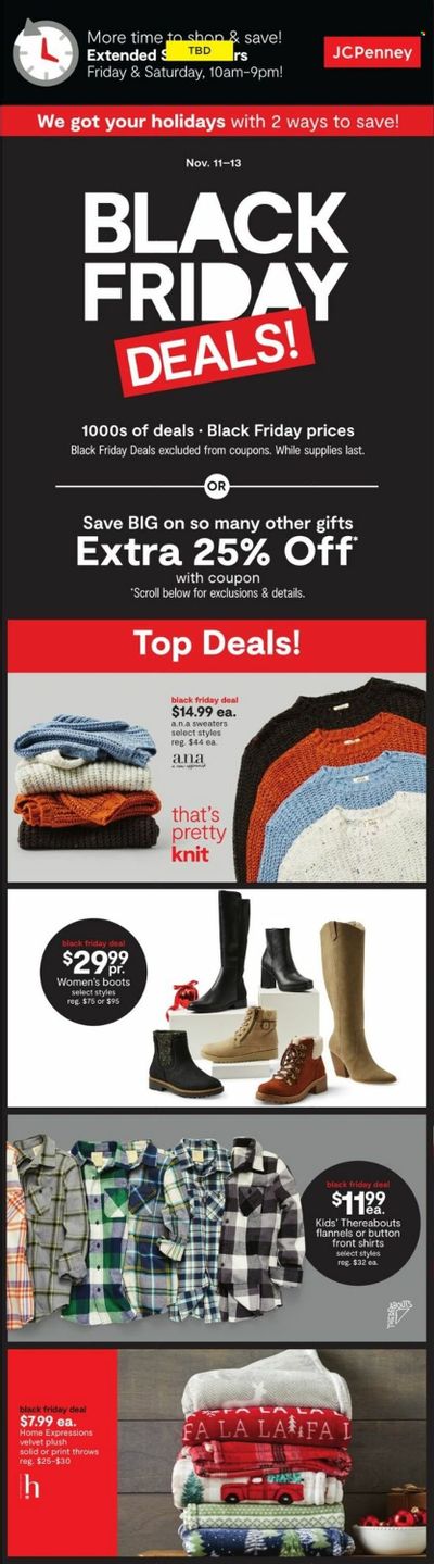 JCPenney Weekly Ad Flyer Specials November 11 to November 13, 2022