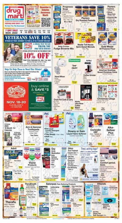 Discount Drug Mart (OH) Weekly Ad Flyer Specials November 9 to November 15, 2022