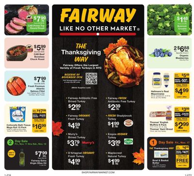 Fairway Market (CT, NJ, NY) Weekly Ad Flyer Specials November 11 to November 17, 2022