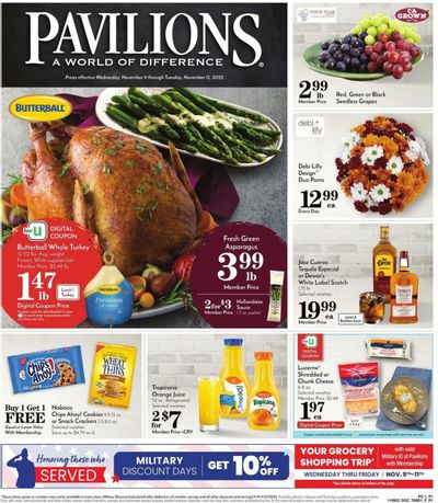 Pavilions (CA) Weekly Ad Flyer Specials November 9 to November 15, 2022