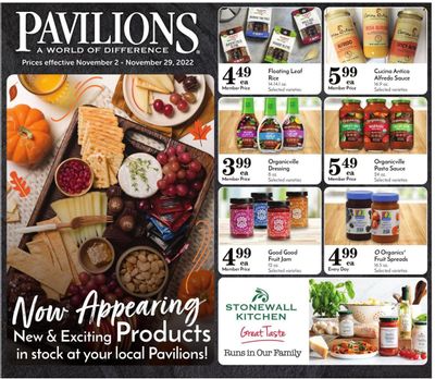 Pavilions (CA) Weekly Ad Flyer Specials November 2 to November 29, 2022