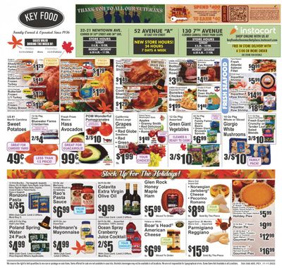 Key Food (NY) Weekly Ad Flyer Specials November 11 to November 17, 2022