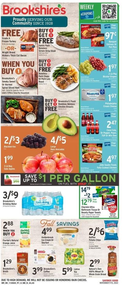 Brookshires (AR, LA, TX) Weekly Ad Flyer Specials November 9 to November 15, 2022