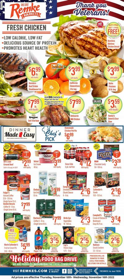 Remke (OH) Weekly Ad Flyer Specials November 10 to November 16, 2022