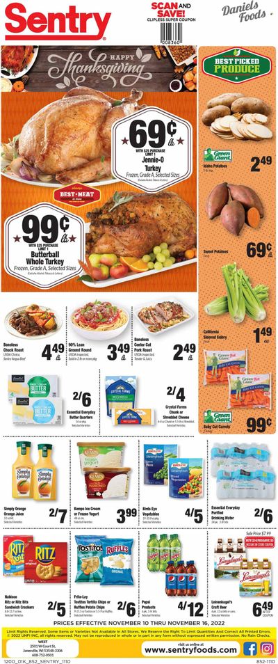 Sentry Foods (WI) Weekly Ad Flyer Specials November 10 to November 16, 2022