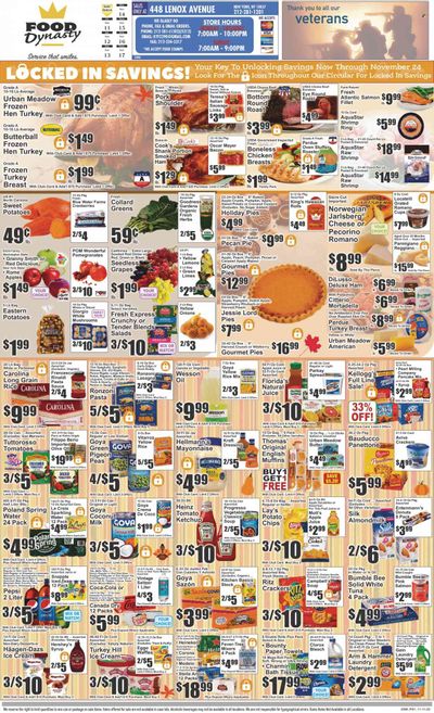 Food Dynasty (NY) Weekly Ad Flyer Specials November 11 to November 17, 2022