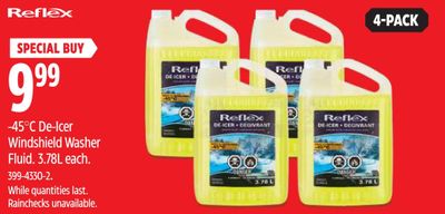 Canadian Tire Black Friday Flyer Deals 2022: De-Icer Windshield Washer Fluid 4-Pack $9.99